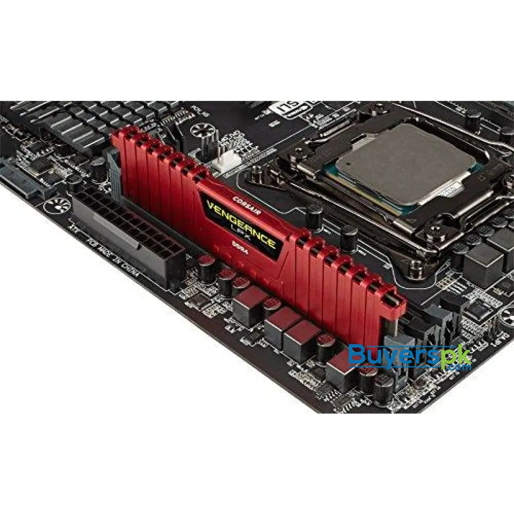CORSAIR Vengeance LPX 8GB (1 x 8GB) DDR4 DRAM 2400MHz C16 Memory Kit - Red (CMK8GX4M1A2400C16R) - RAM CORSAIR Vengeance LPX 8GB (1 x 8GB) DDR4 DRAM 2400MHz C16 Memory Kit - Red (CMK8GX4M1A2400C16R) - RAM